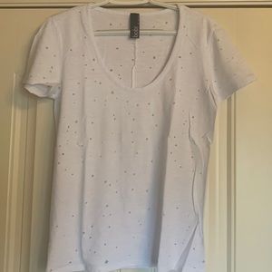 Bobbi Los Angeles Distressed White Tee